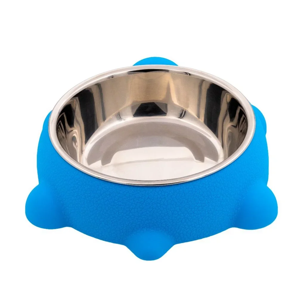 Turtle shape pet food or water bowl, Silicone and Stainless Steel
